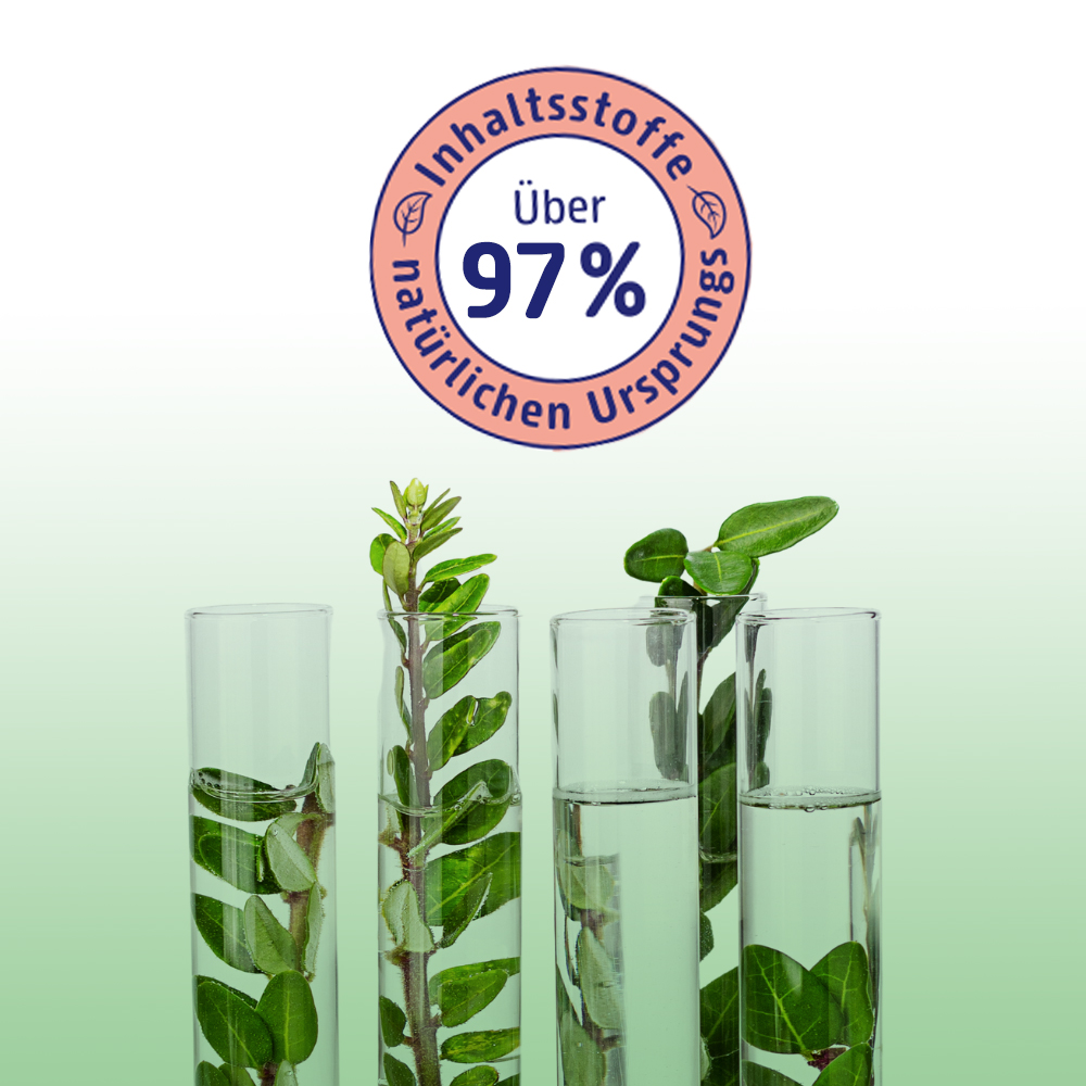 Inhaltsstoffe sind zu ueber 97% natuerlichen Ursprungs