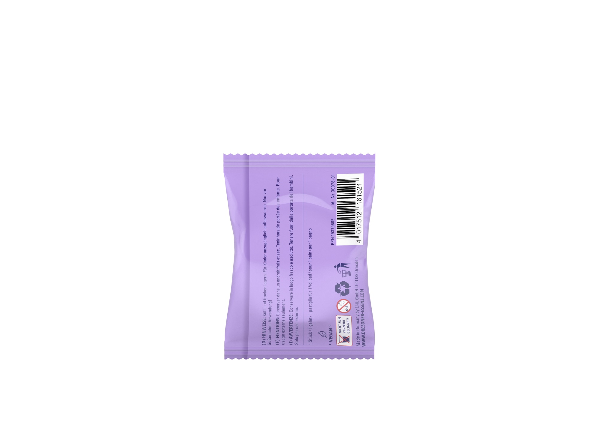 Produktbild Aroma-Badetab Harmony (Rueckseite)