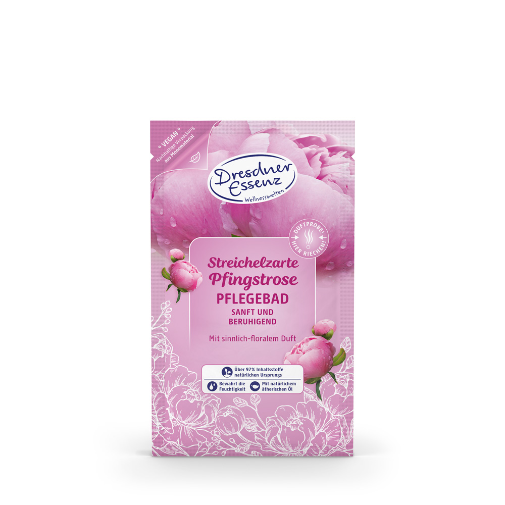 Produktbild Pflegebad Streichelzarte Pfingstrose (Vorderseite)