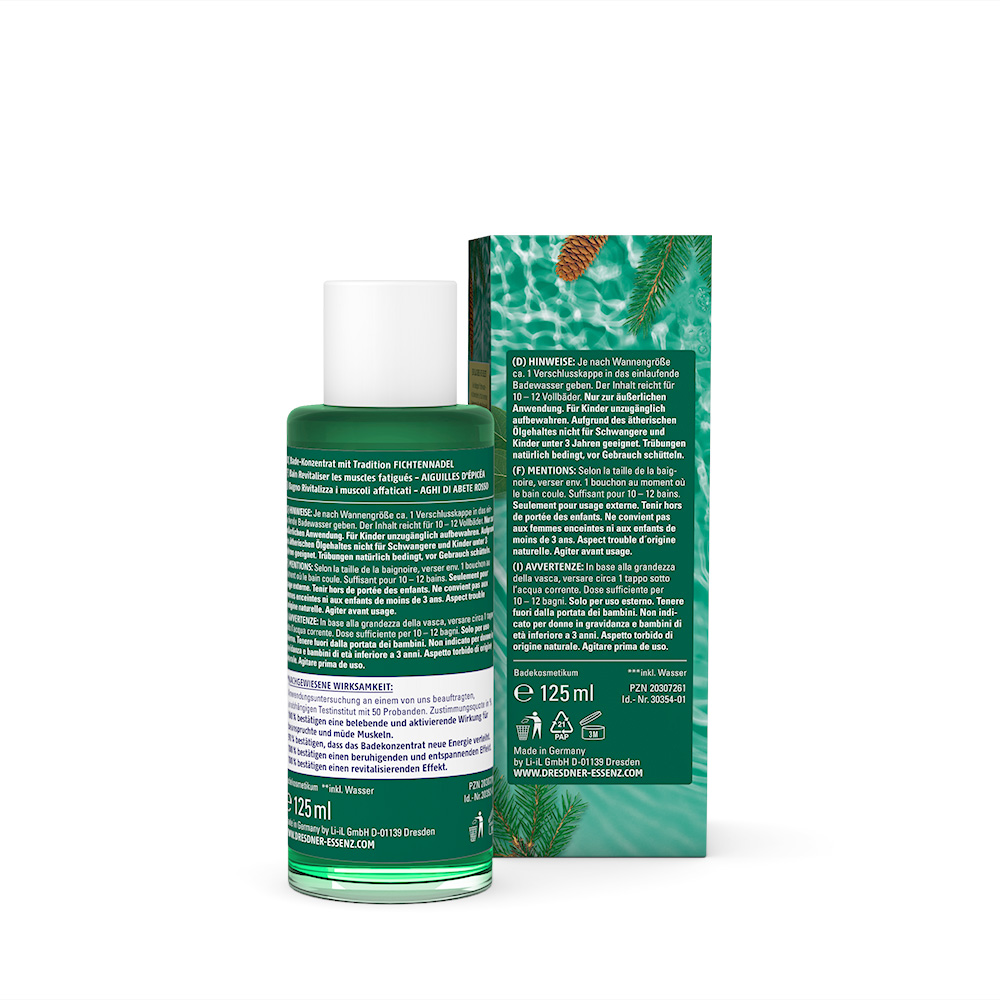 Produktbild Badekonzentrat Fichtennadel (Rueckseite)