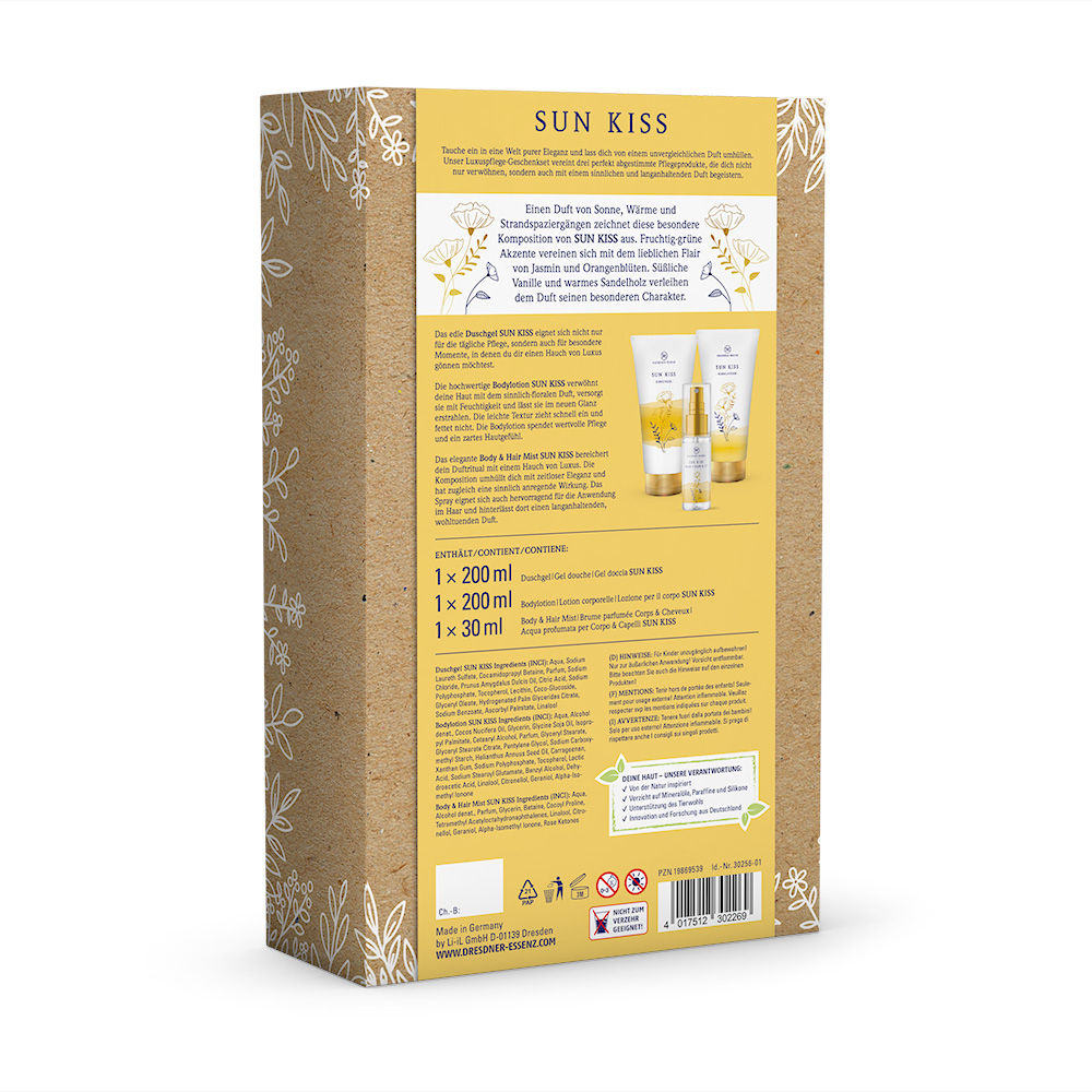 Produktbild Geschenkset Sun Kiss (Rueckseite)