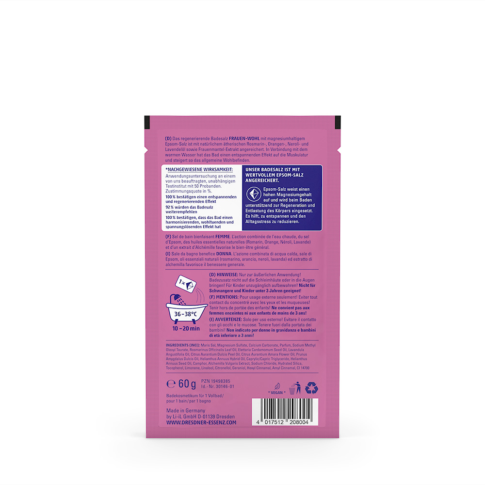 Produktbild Badesalz Frauen-Wohl (Rückseite)