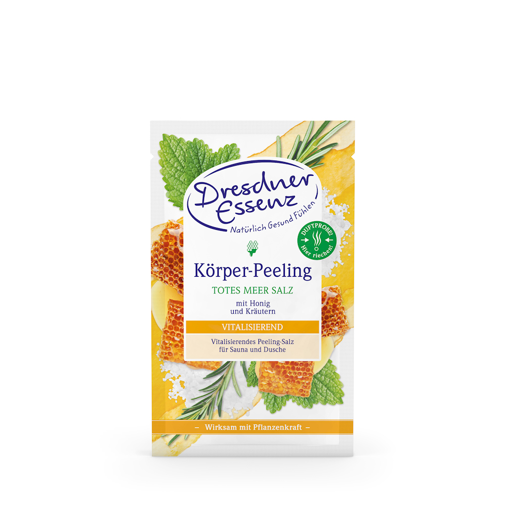 Produktbild Totes Meer Salz Peeling Honig / Kräuter (Vorderseite)