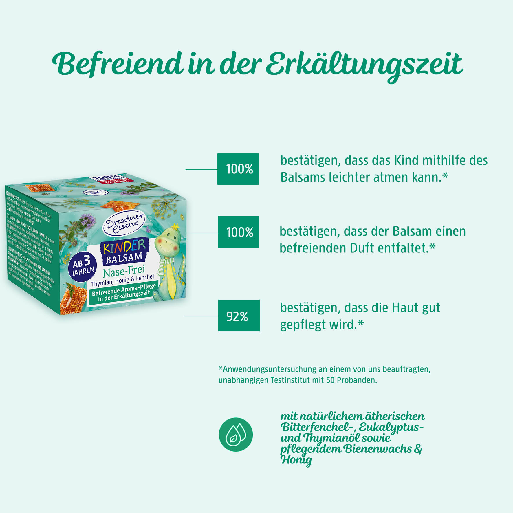 Kinder Balsam Nase-Frei wirkt befreiend in der Erkaeltungszeit