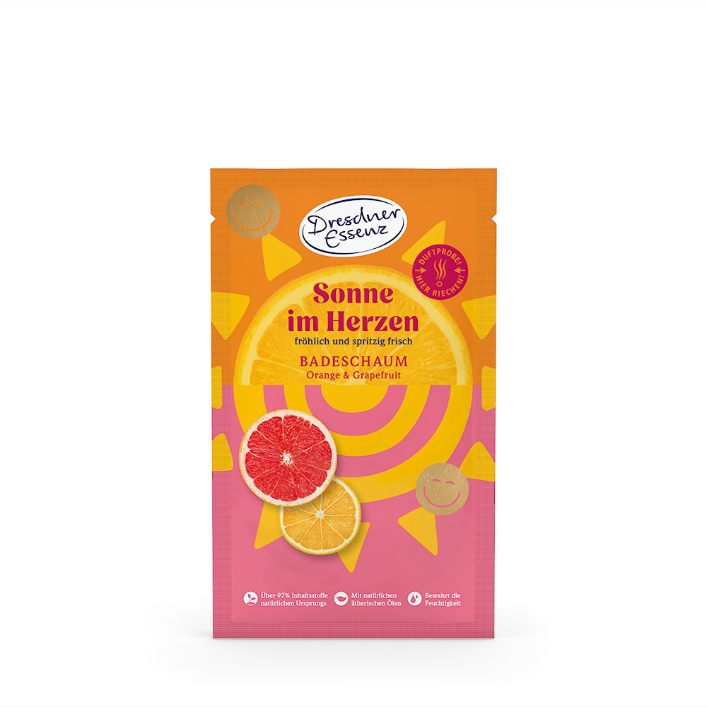 Produktbild Badeschaum Sonne im Herzen (Vorderseite)