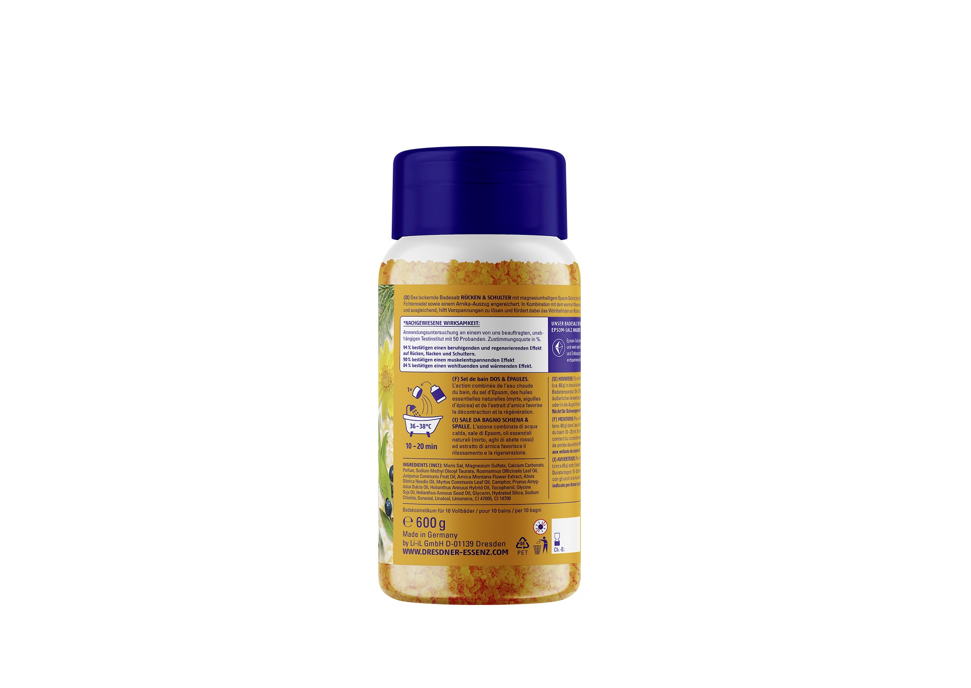 Produktbild Badesalz Ruecken & Schulter 600g (Rueckseite)