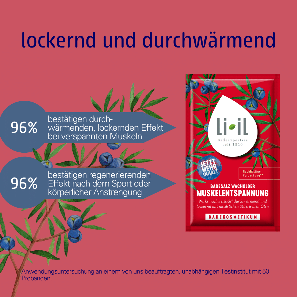 Li-iL Badesalz Wacholder Muskelentspannung wirkt lockernd und durchwaermend