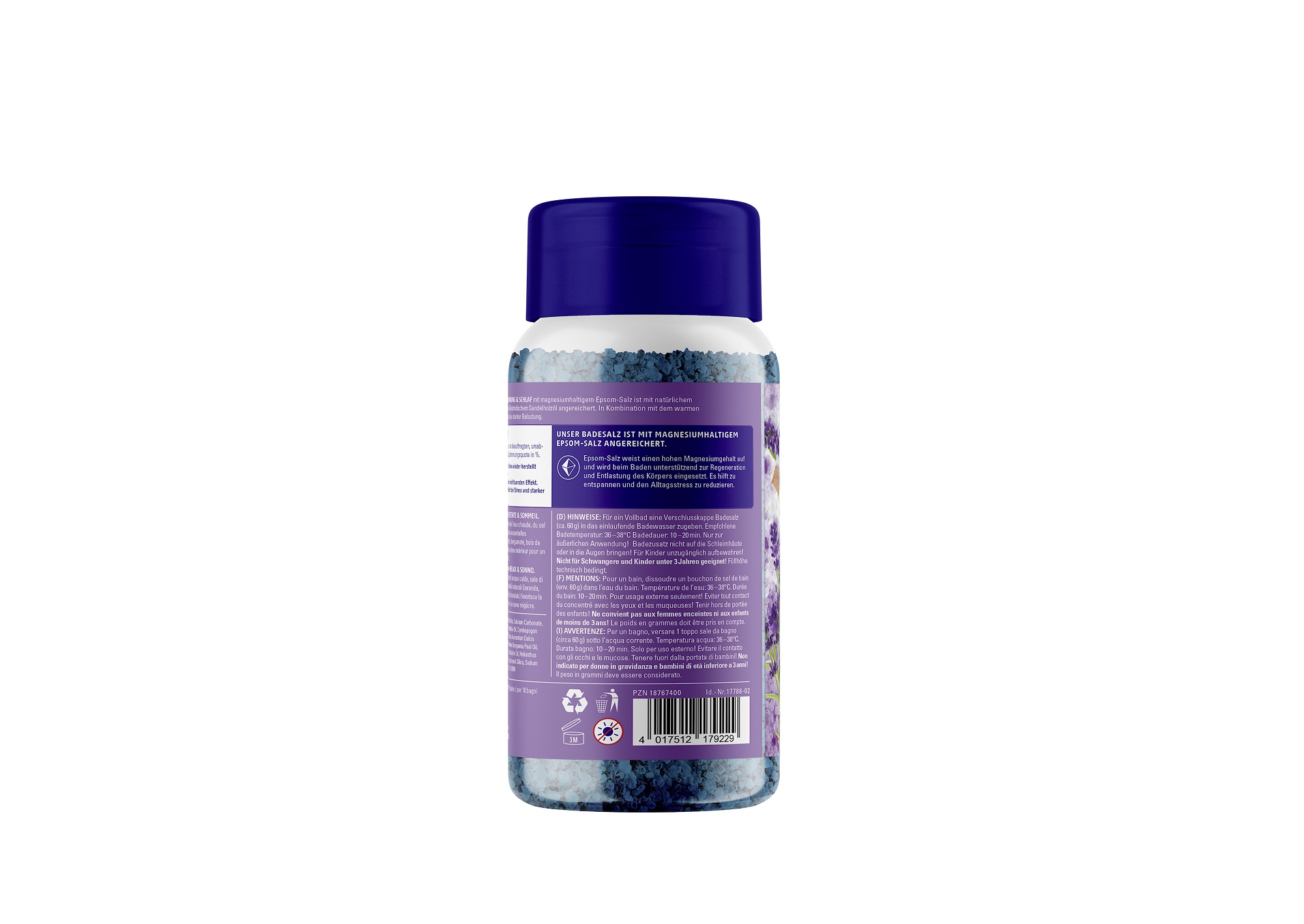 Produktbild Badesalz Entspannung & Schlaf 600g (Rueckseite)