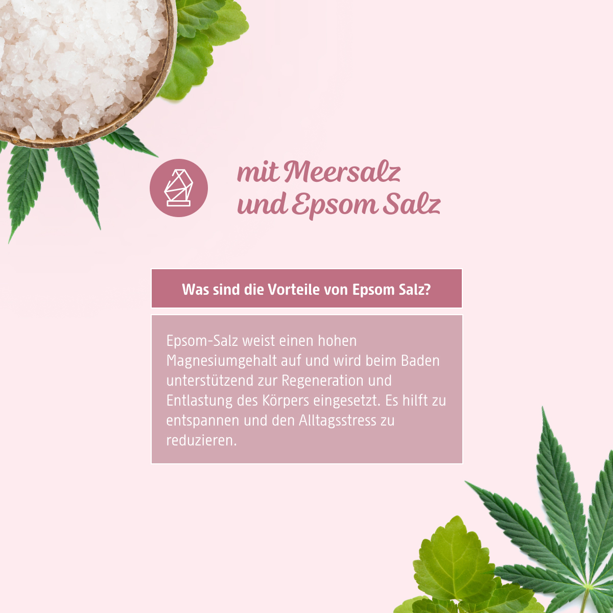 Badesalz Absolut Relax ist mit Meersalz und Epsom Salz