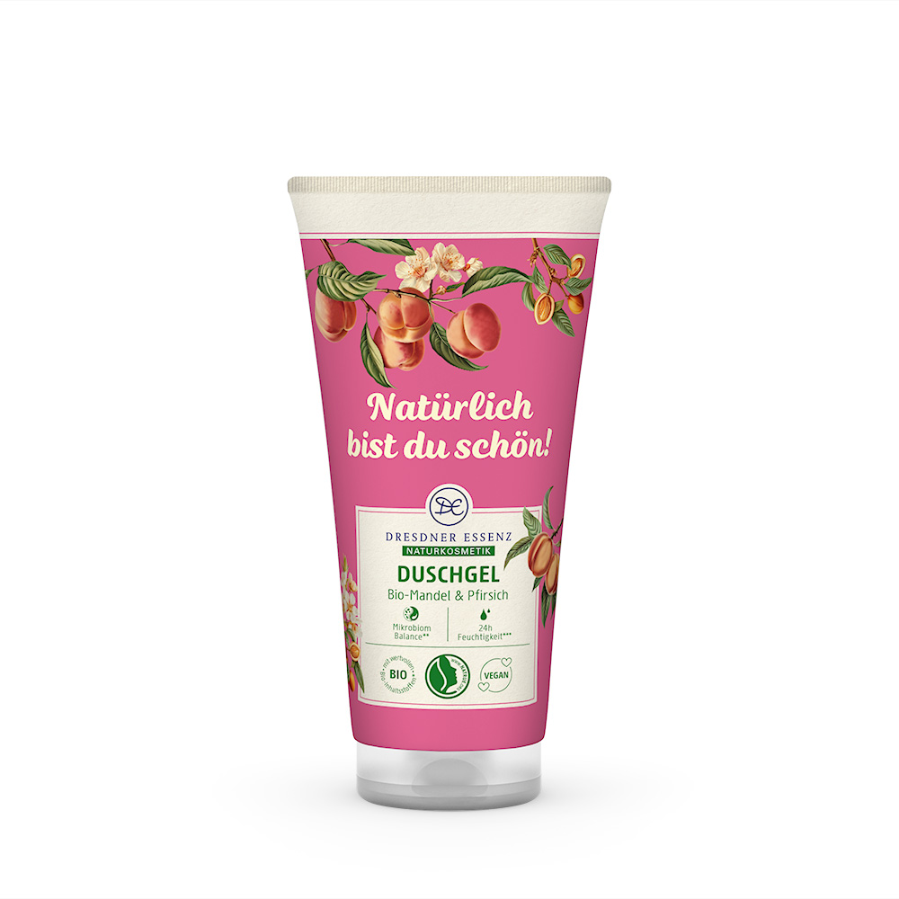 Produktbild Duschgel Bio-Mandel und Pfirsich (Vorderseite)