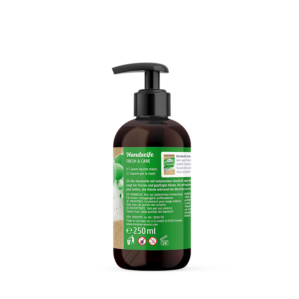 Produktbild Handseife Fresh und Care (Rueckseite)