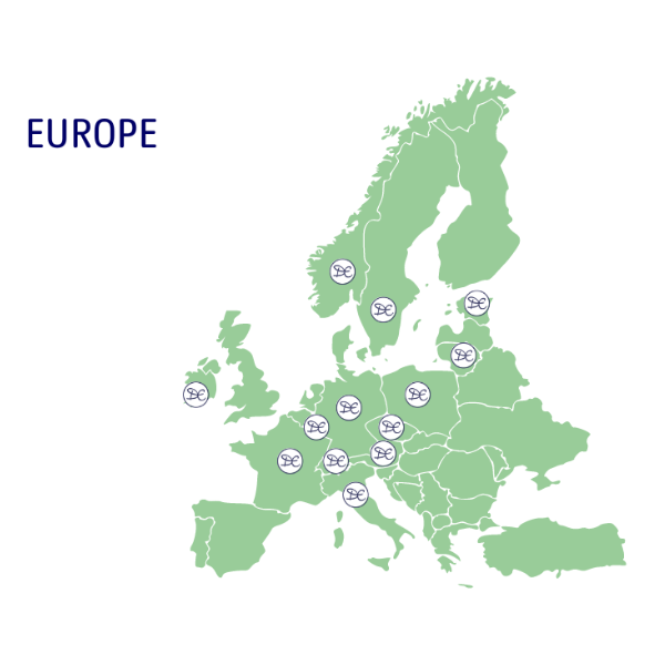 Abbildung einer Europa-Karte