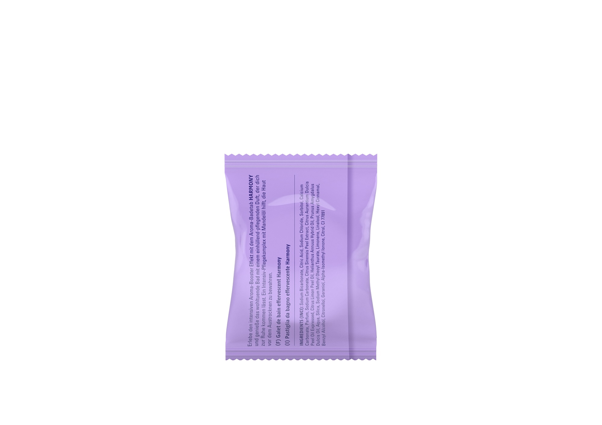 Produktbild Aroma-Badetab Harmony (Rueckseite)