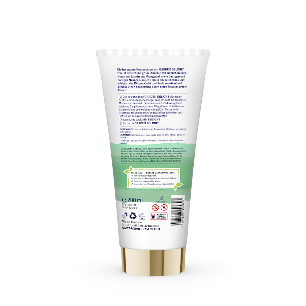 Produktbild Duschgel Garden Delight (Rückseite)