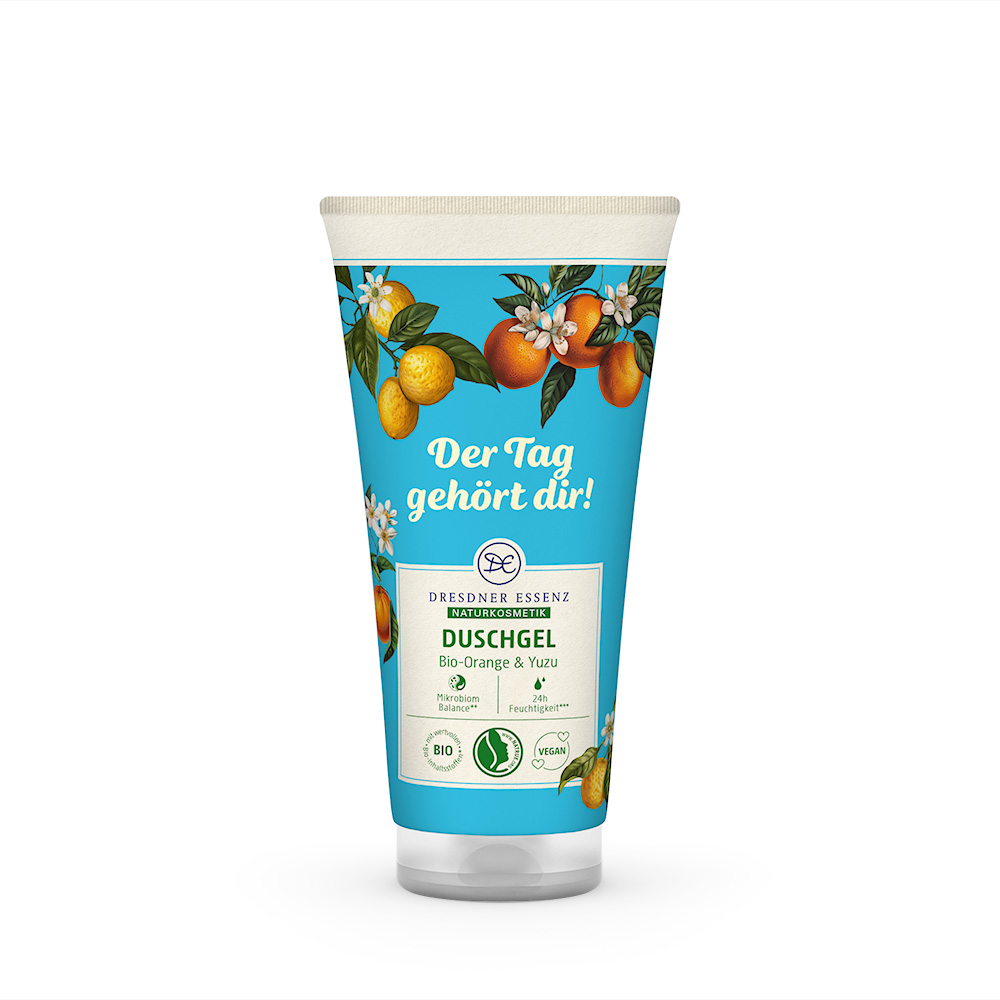 Produktbild Duschgel Bio-Orange und Yuzu (Vorderseite)