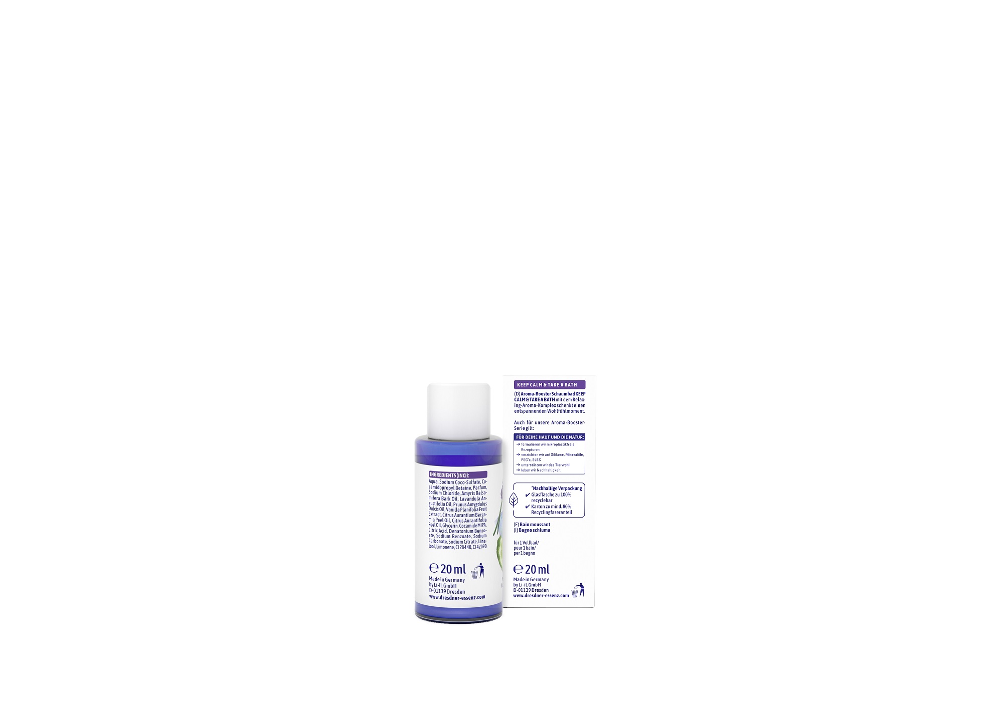 Mini Aroma Booster Foam Bath "Keep Calm and Take a Bath
