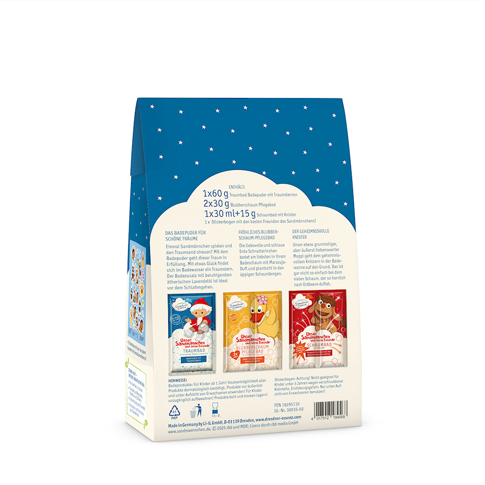 Produktbild Kinder Geschenkset Unser Sandmännchen (Vorderseite)