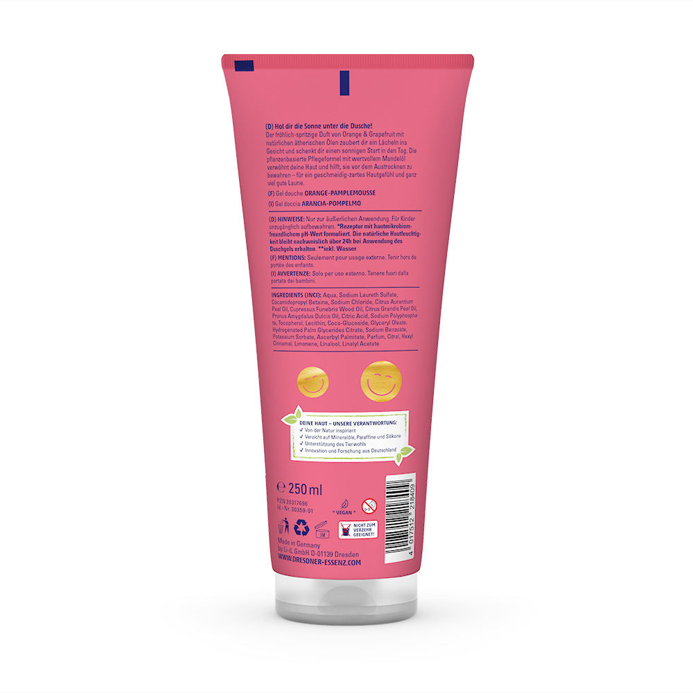 Produktbild Duschgel Sonne im Herzen (Rueckseite)