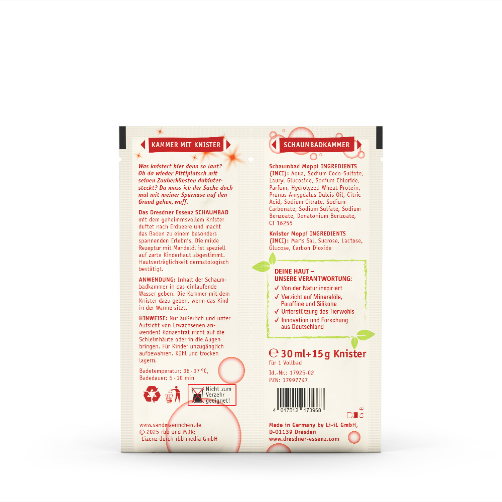 Produktbild Schaumbad Moppi mit Knister (Rueckseite)
