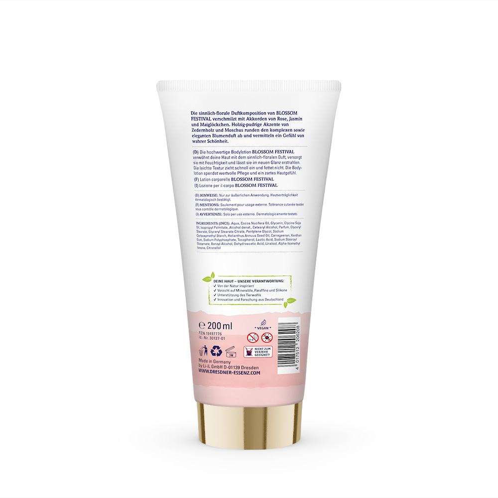 Produktbild Bodylotion Blossom Festival (Rueckseite)