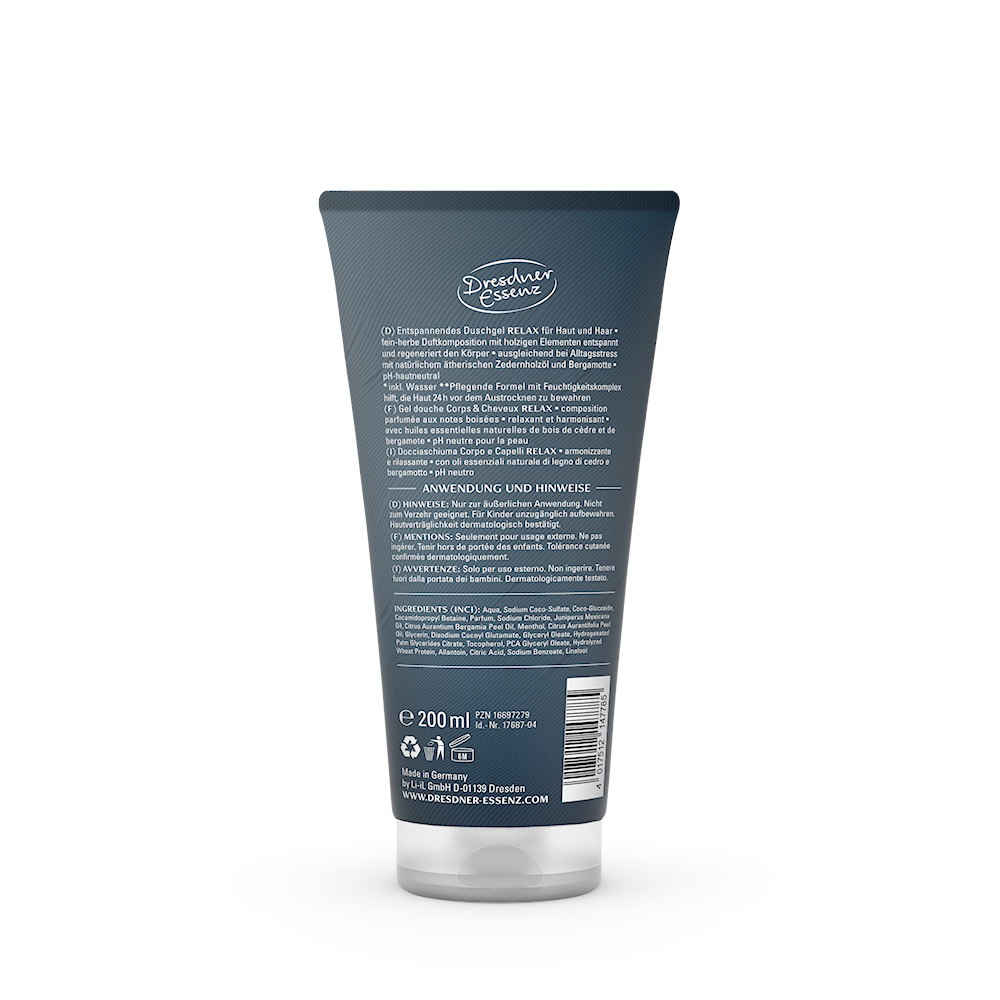 Produktbild Men's Choice Duschgel RELAX (Rückseite)