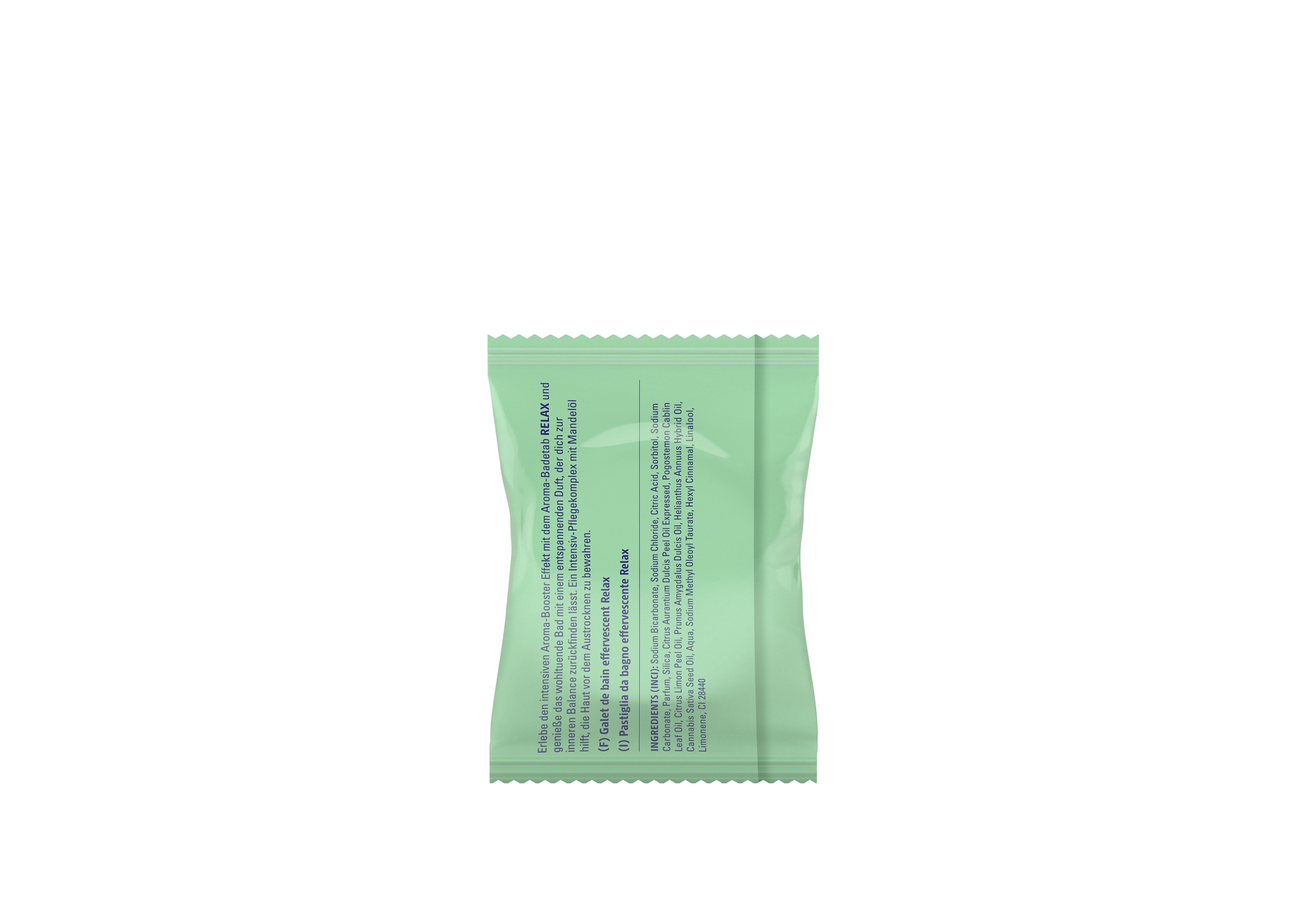Produktbild Aroma-Badetab Relax (Rueckseite)