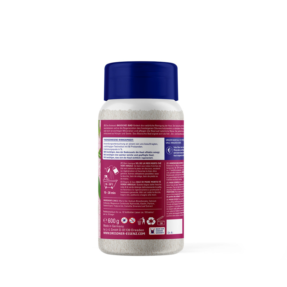 Produktbild Badesalz Basisches Bad 600g (Rückseite)