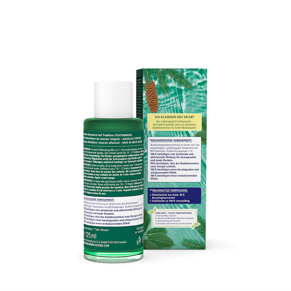 Produktbild Badekonzentrat Fichtennadel (Rueckseite)