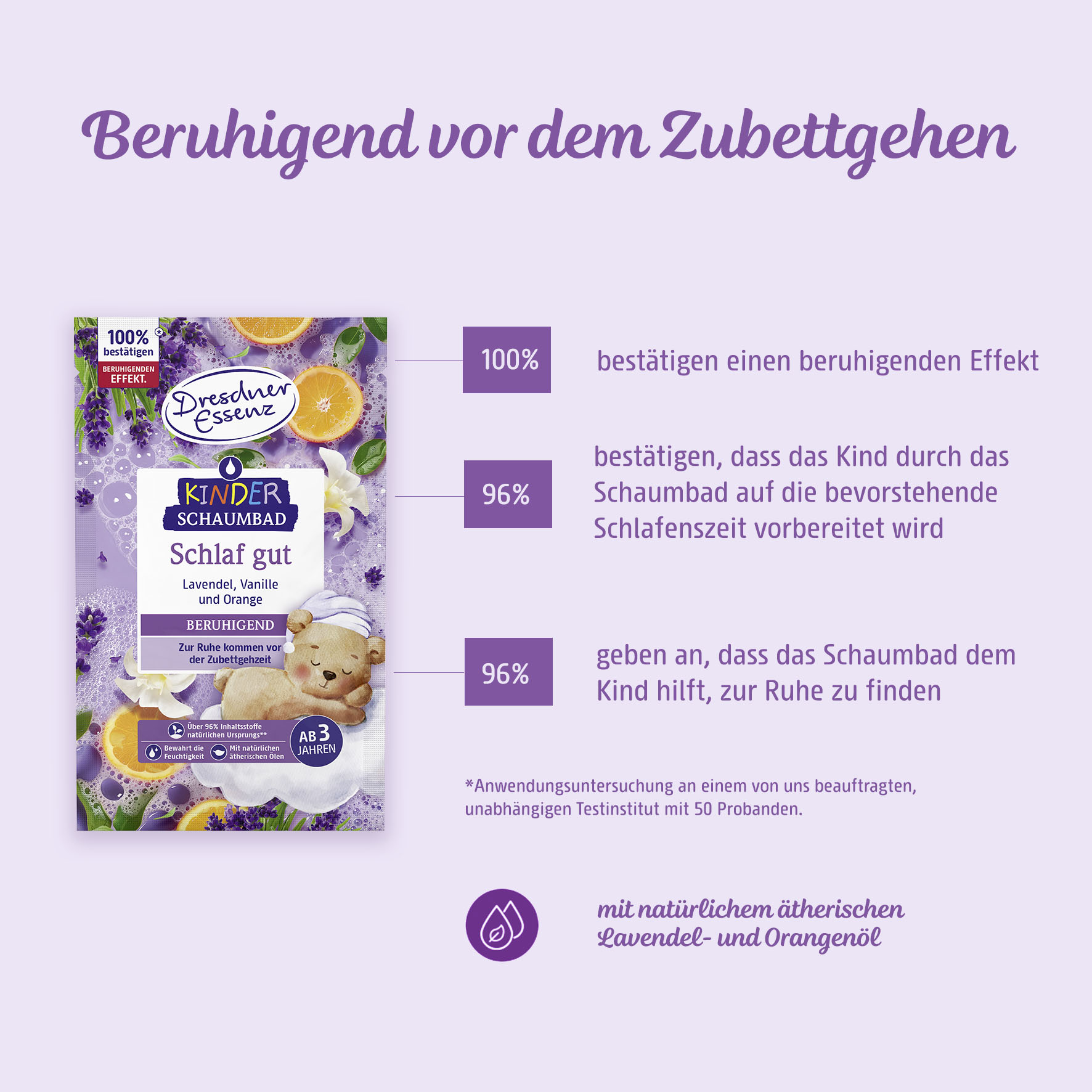 Kinder-Schaumbad Schlaf gut wirkt beruhigend vor dem Zubettgehen