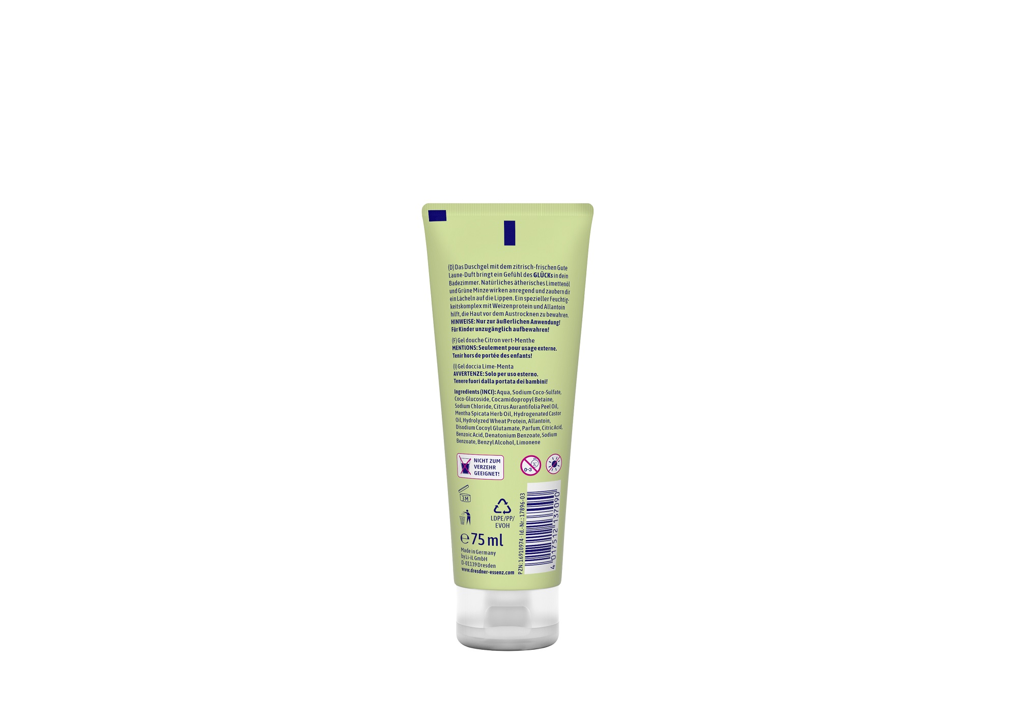 Produktbild Duschgel Glueck (Rueckseite)