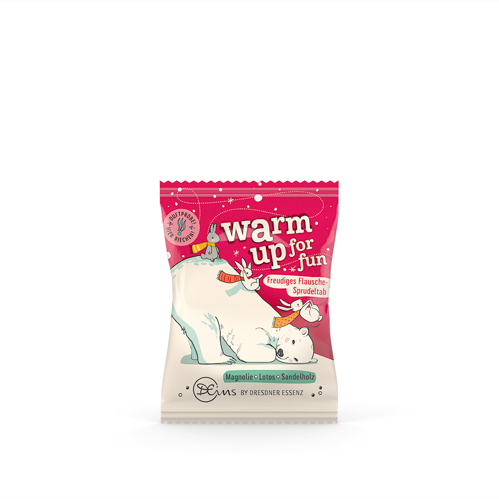 Produktbild Sprudeltab Warm up for fun (Vorderseite)