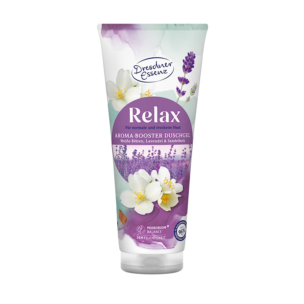 Produktbild Aroma-Booster Duschgel Relax (Vorderseite)