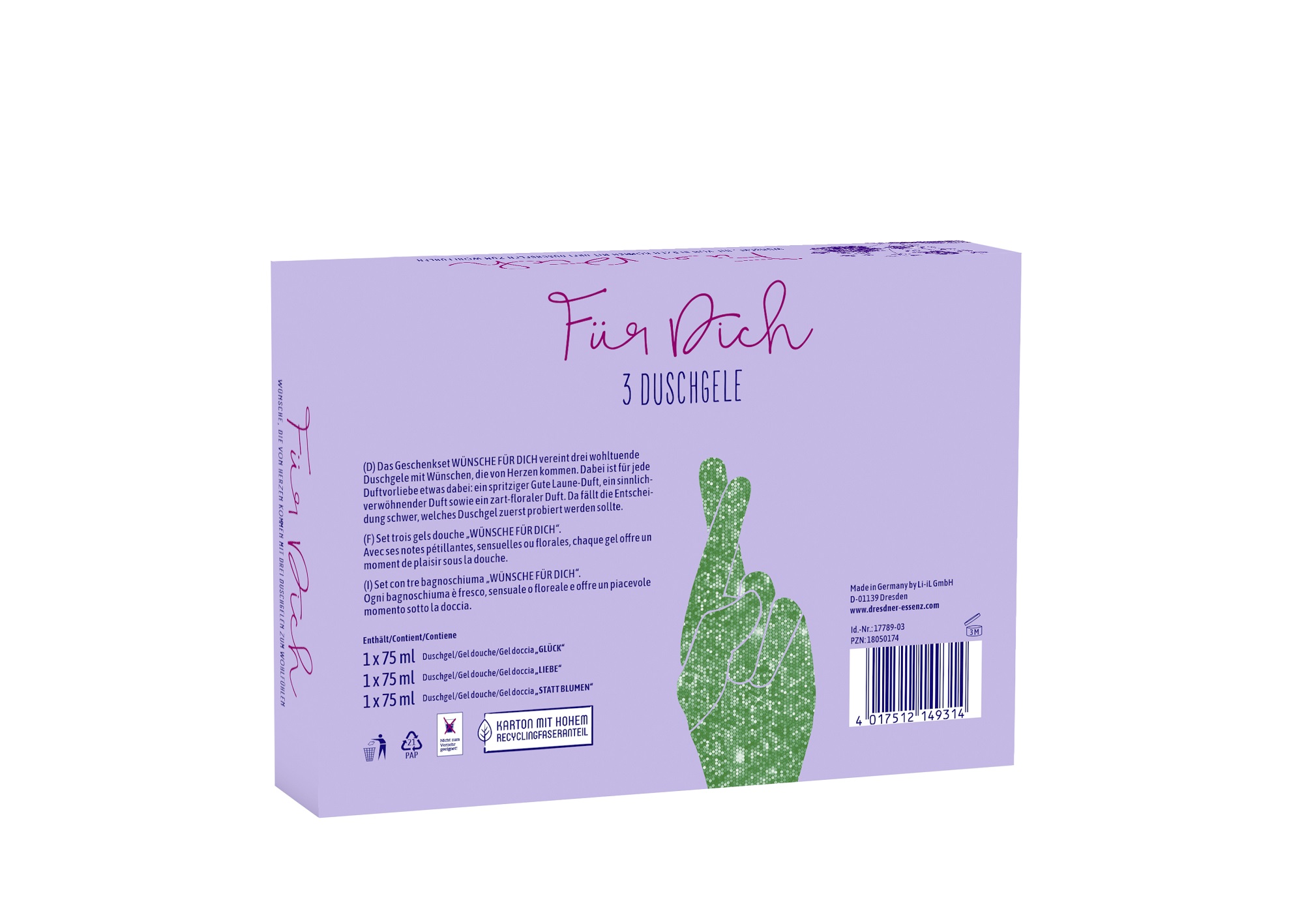 Produktbild Geschenkset "Fuer Dich" (Rueckseite)
