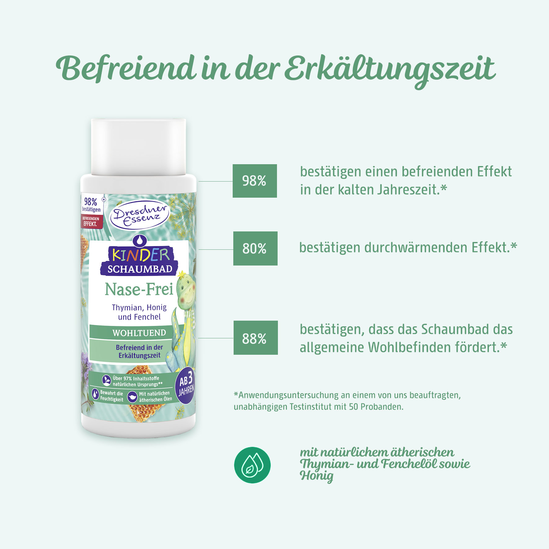 Linder-Schaumbad Nase Frei mit Thymian und Fenchel