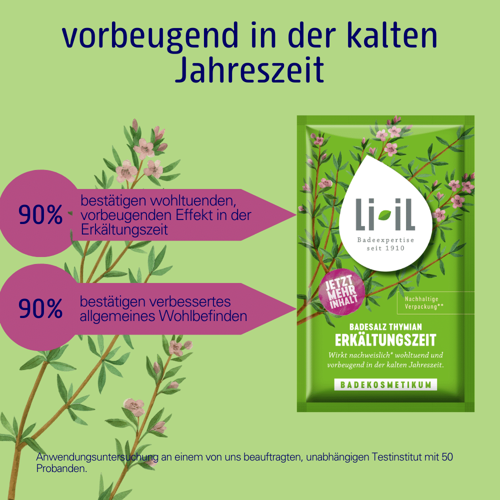 Li-iL Badesalz Thymian Erkältungszeit (vorbeugend in der kalten Jahreszeit)