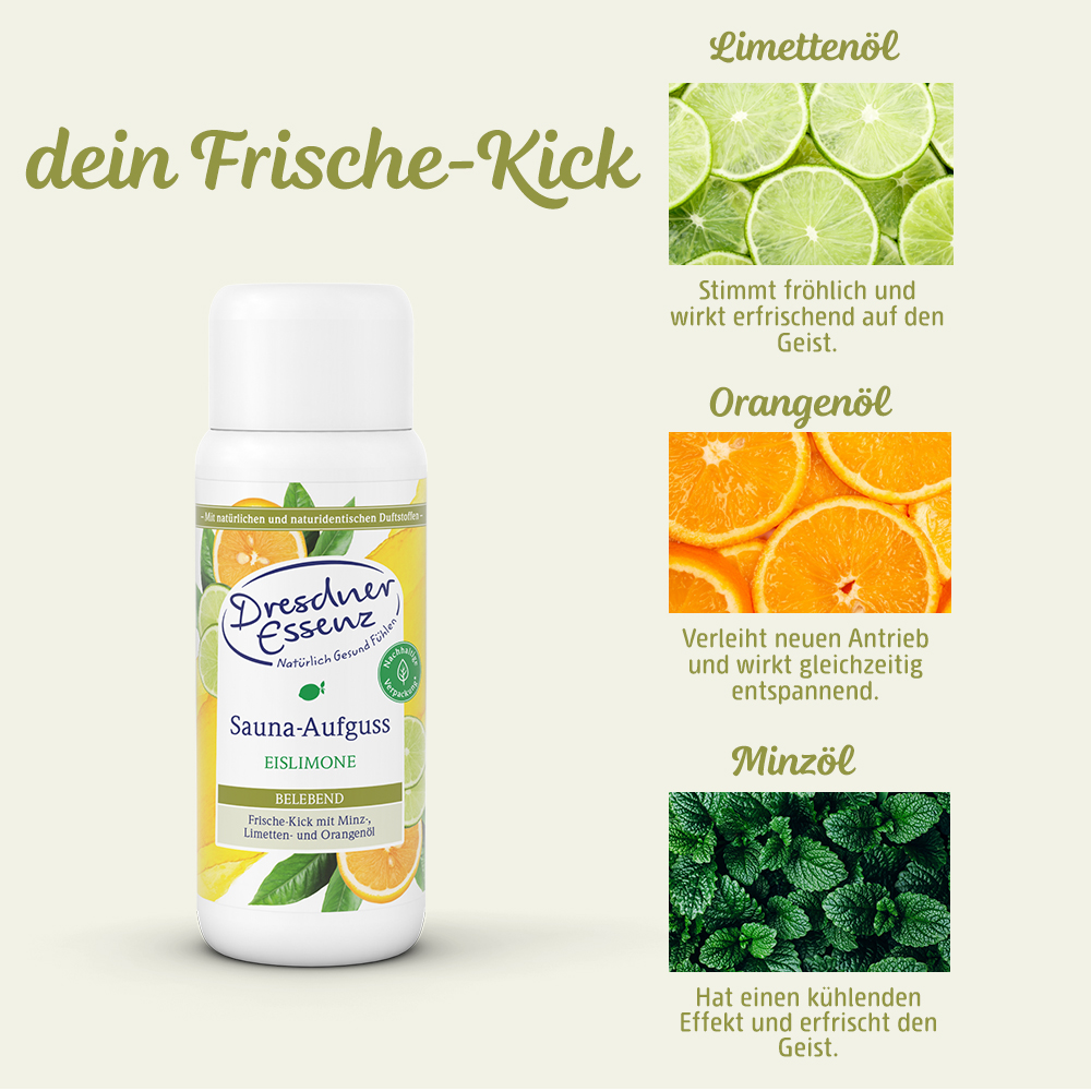 Saunaaufguss mit Limette und Orangenduft für deinen Frische-Kick