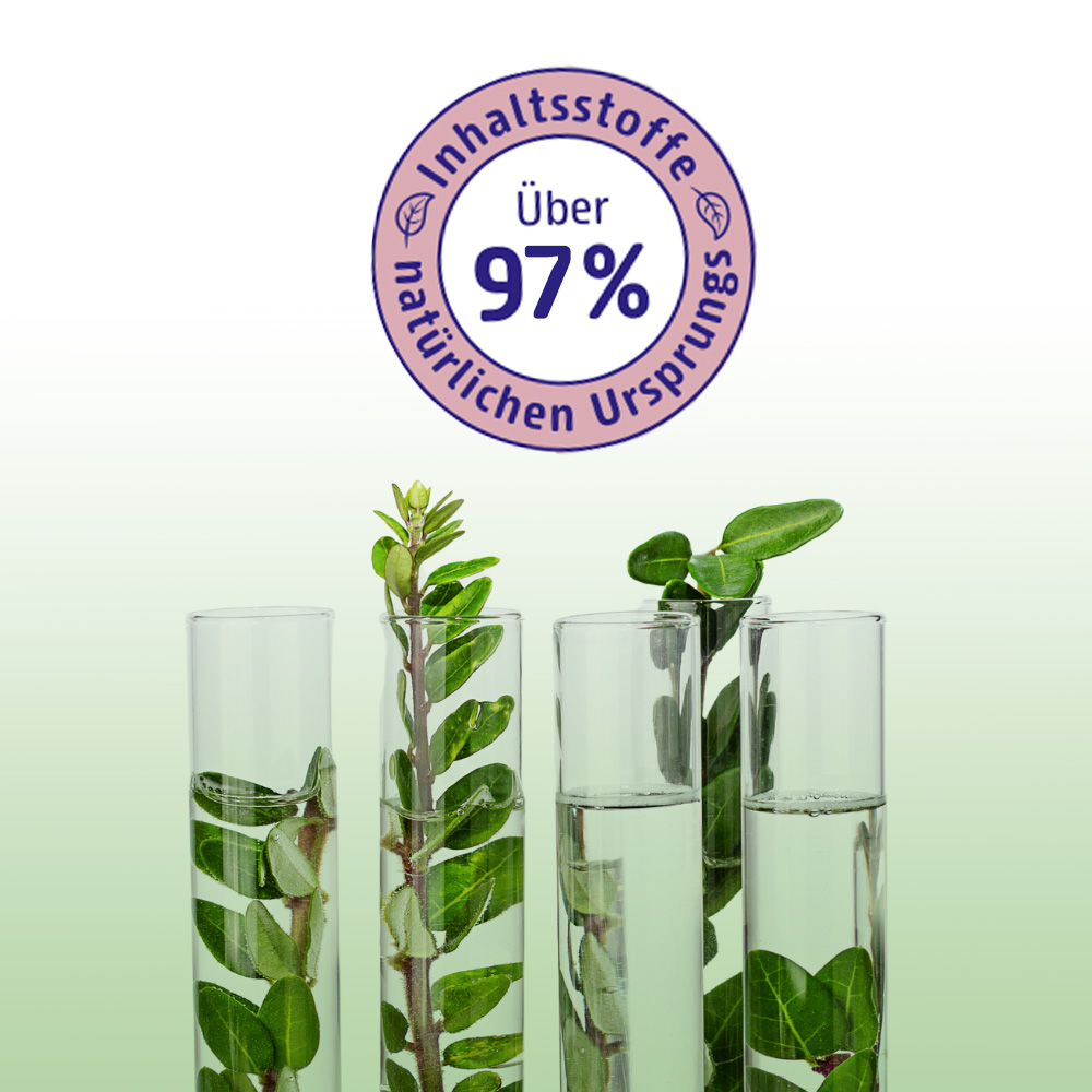 Inhaltsstoffe sind zu ueber 97% natuerlichen Ursprungs
