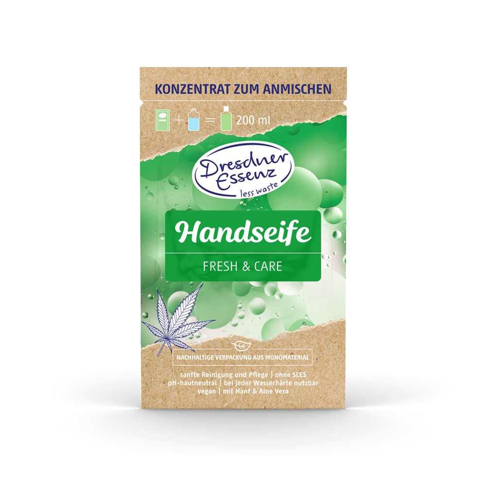 Produktbild Pulver Handseife Fresh and Care (Vorderseite)