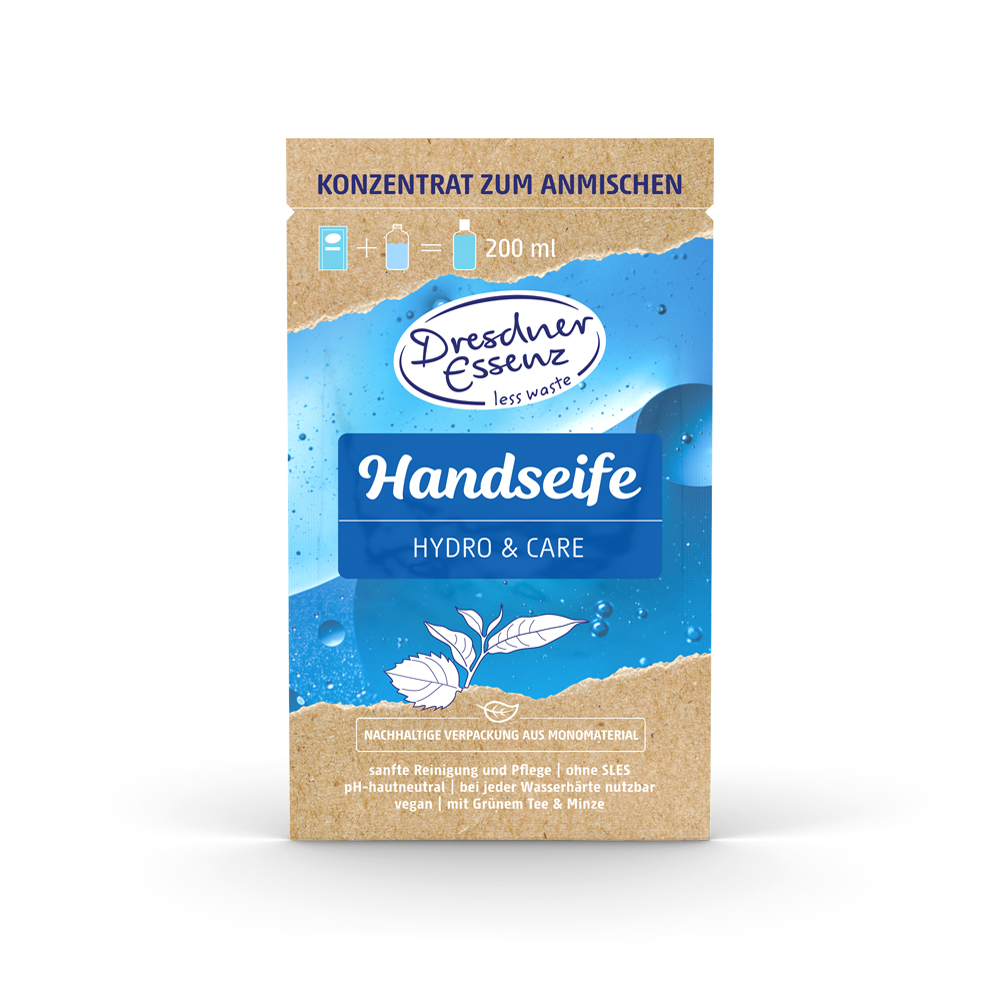 Produktbild Pulver Handseife Hydro and Care (Vorderseite)