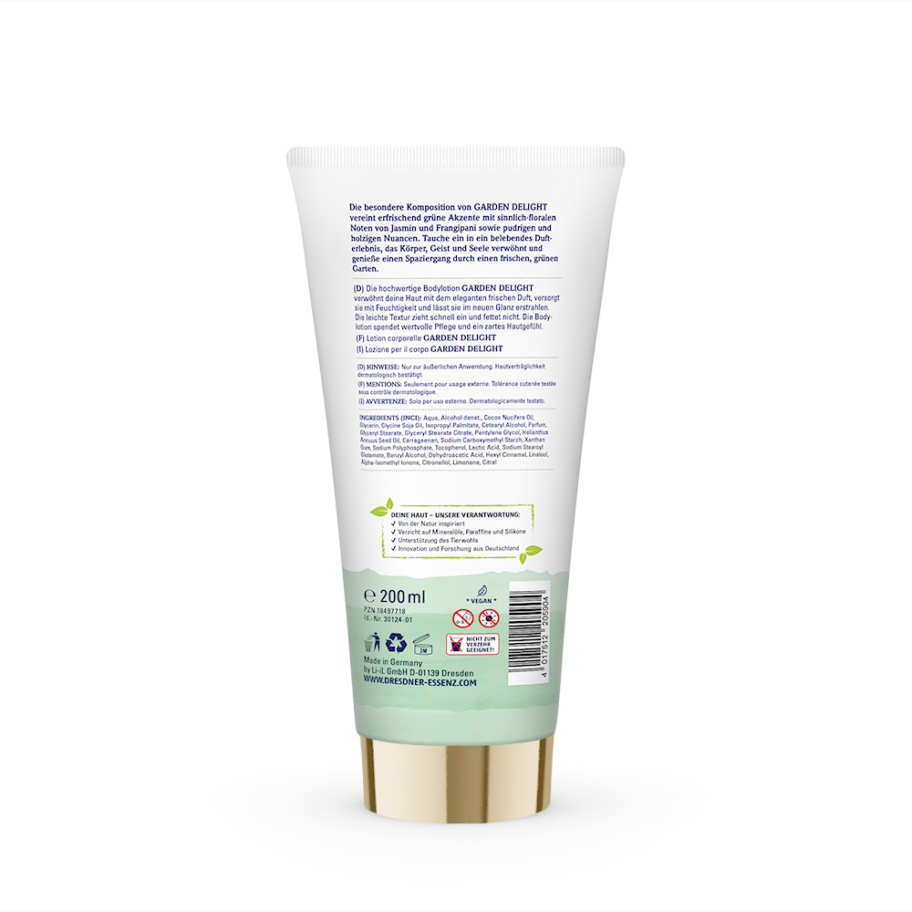 Produktbild Bodylotion Garden Delight (Rueckseite)