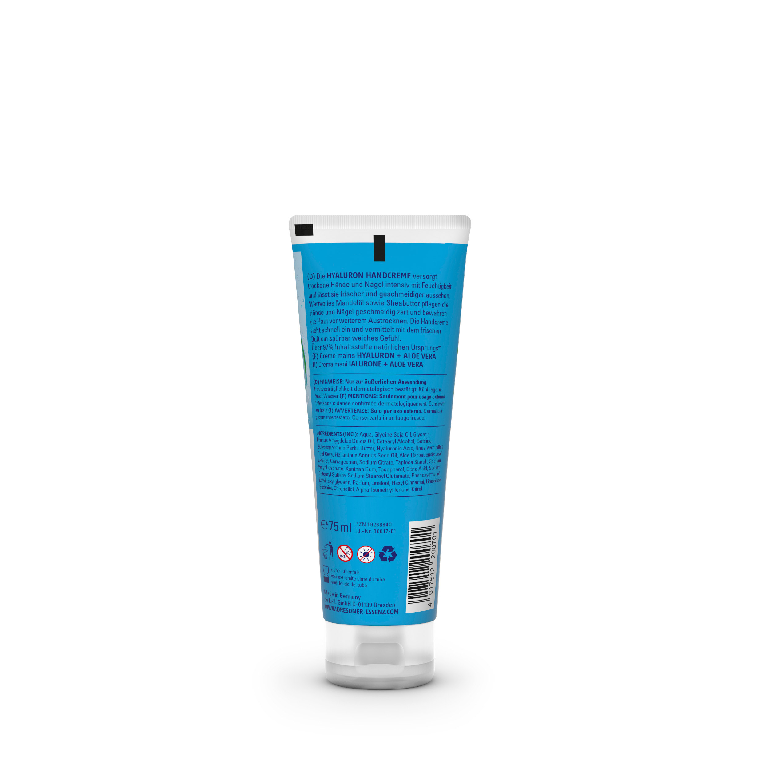 Produktbild Hyaluron Handcreme (Rueckseite)