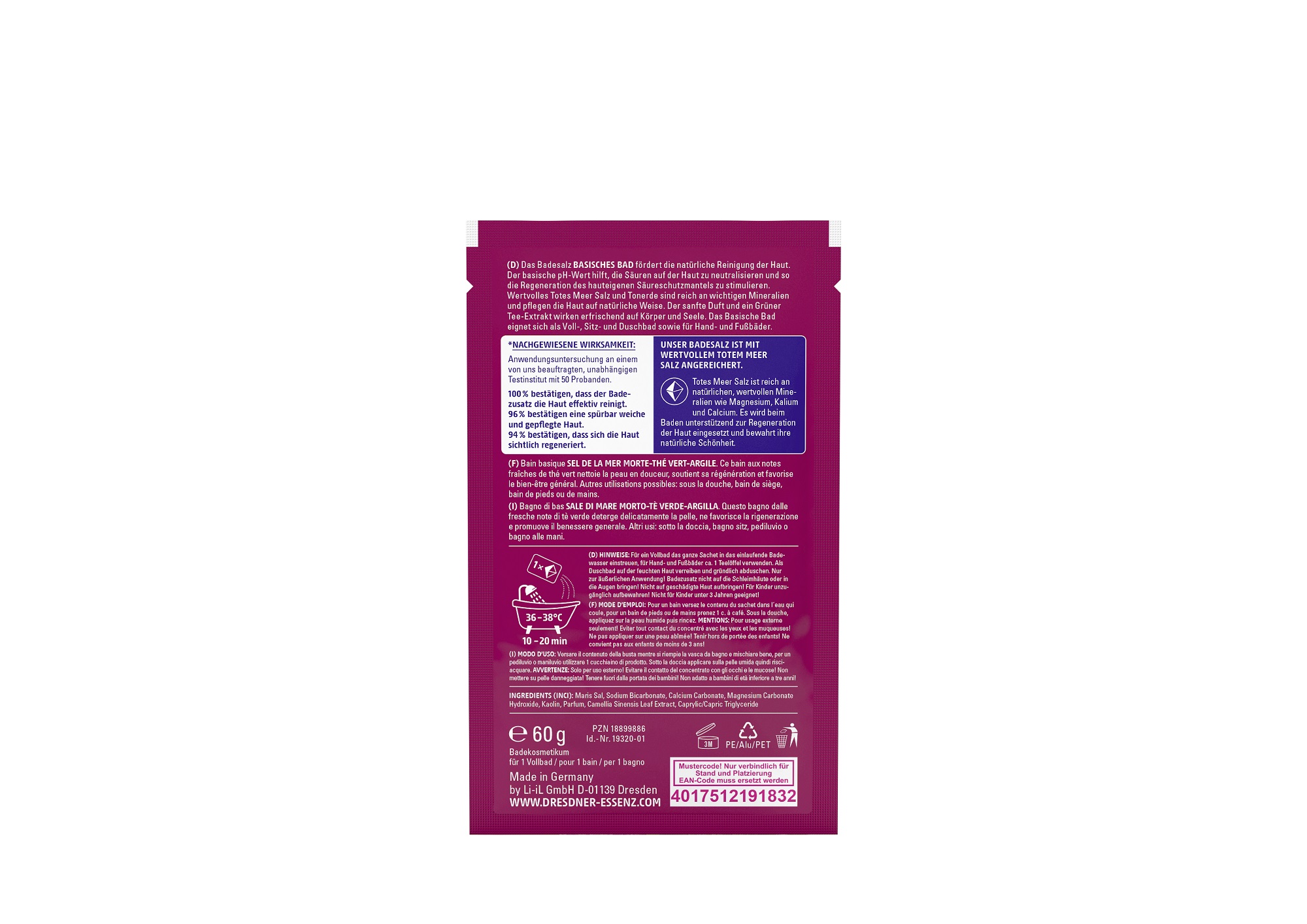 Produktbild Badesalz Basisches Bad (Rueckseite)