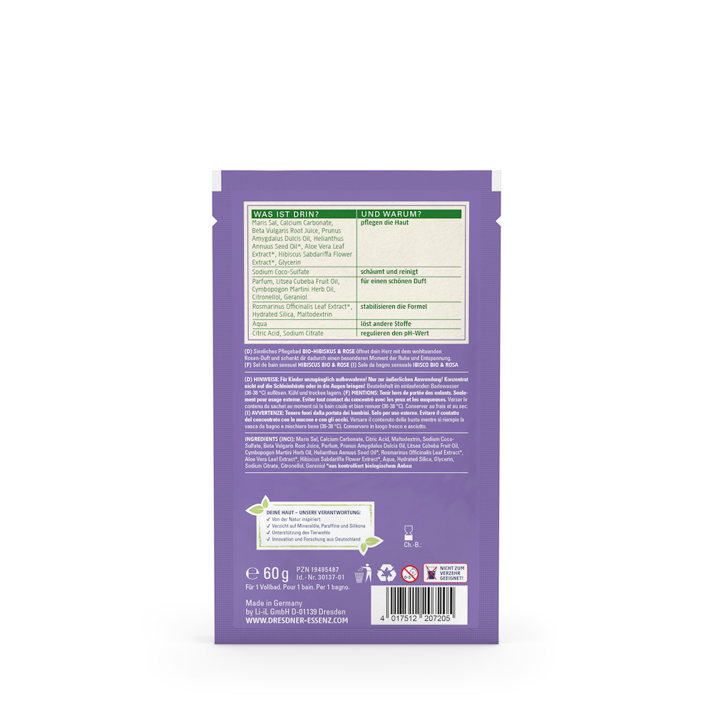Produktbild Badesalz Bio-Hibiskus und Rose (Rückseite)