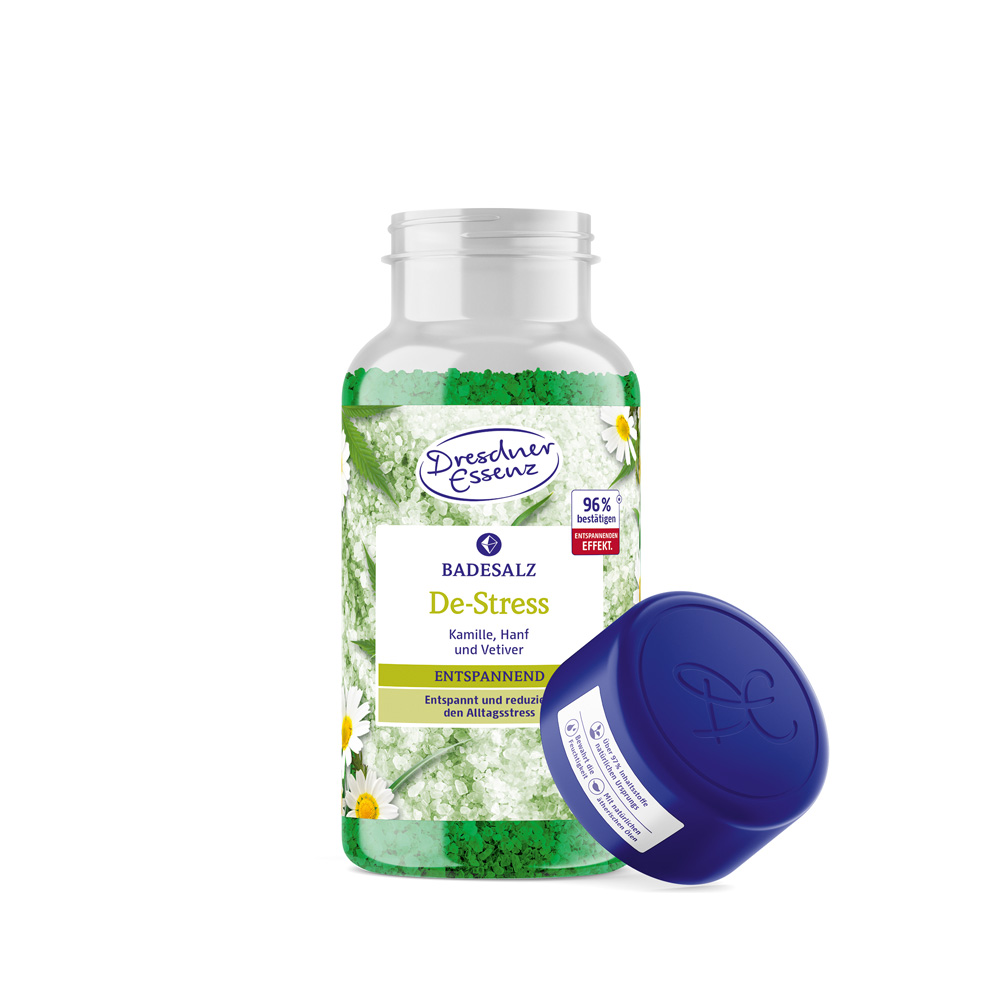 Produktbild Badesalz De-Stress 600g (Vorderseite)