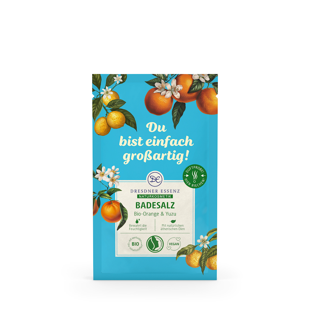 Produktbild Badesalz Bio-Orange und Yuzu (Vorderseite)