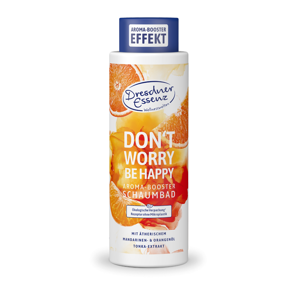 Abbildung des Aroma Booster Schaumbads "Don't worry be happy"
