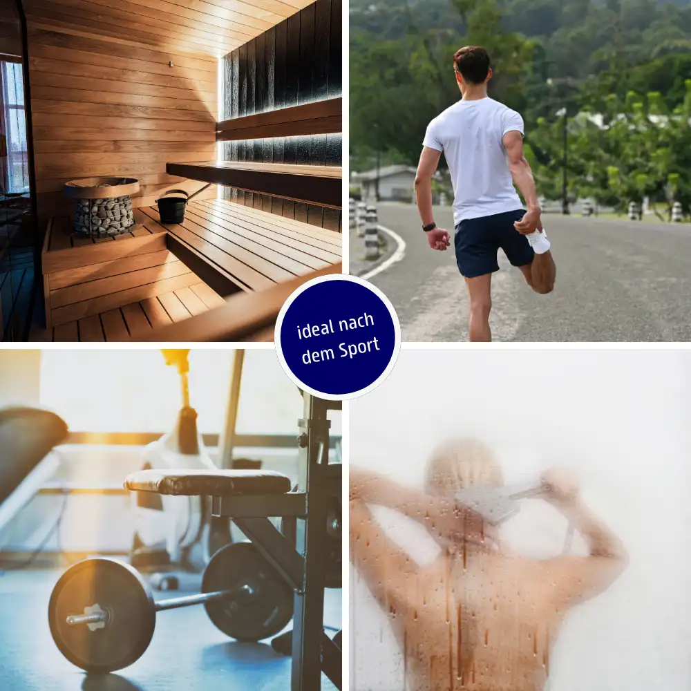 Stimmungsbilder für Sauna, Sport, Fitnessstudio und Dusche