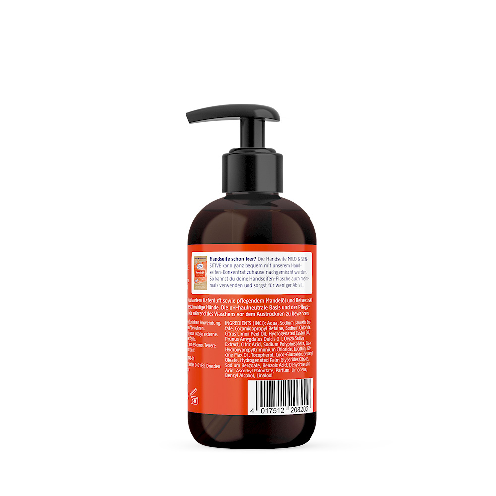 Produktbild Handseife Mild und Sensitive (Rueckseite)