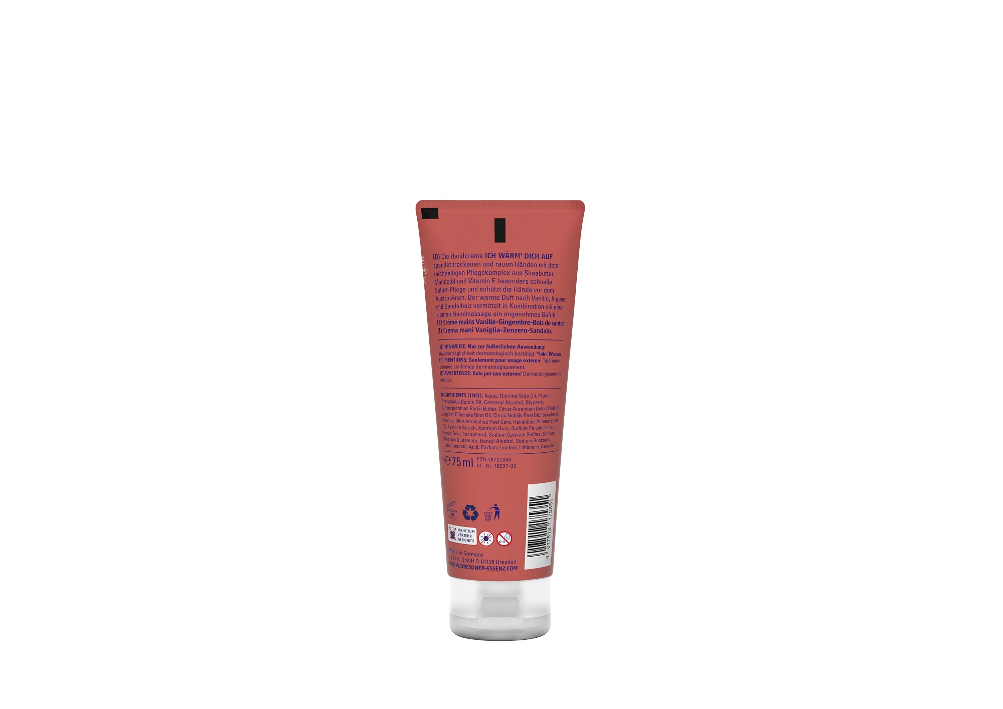 Produktbild Winter-Handcreme Ich waerm' Dich auf! (Rueckseite)