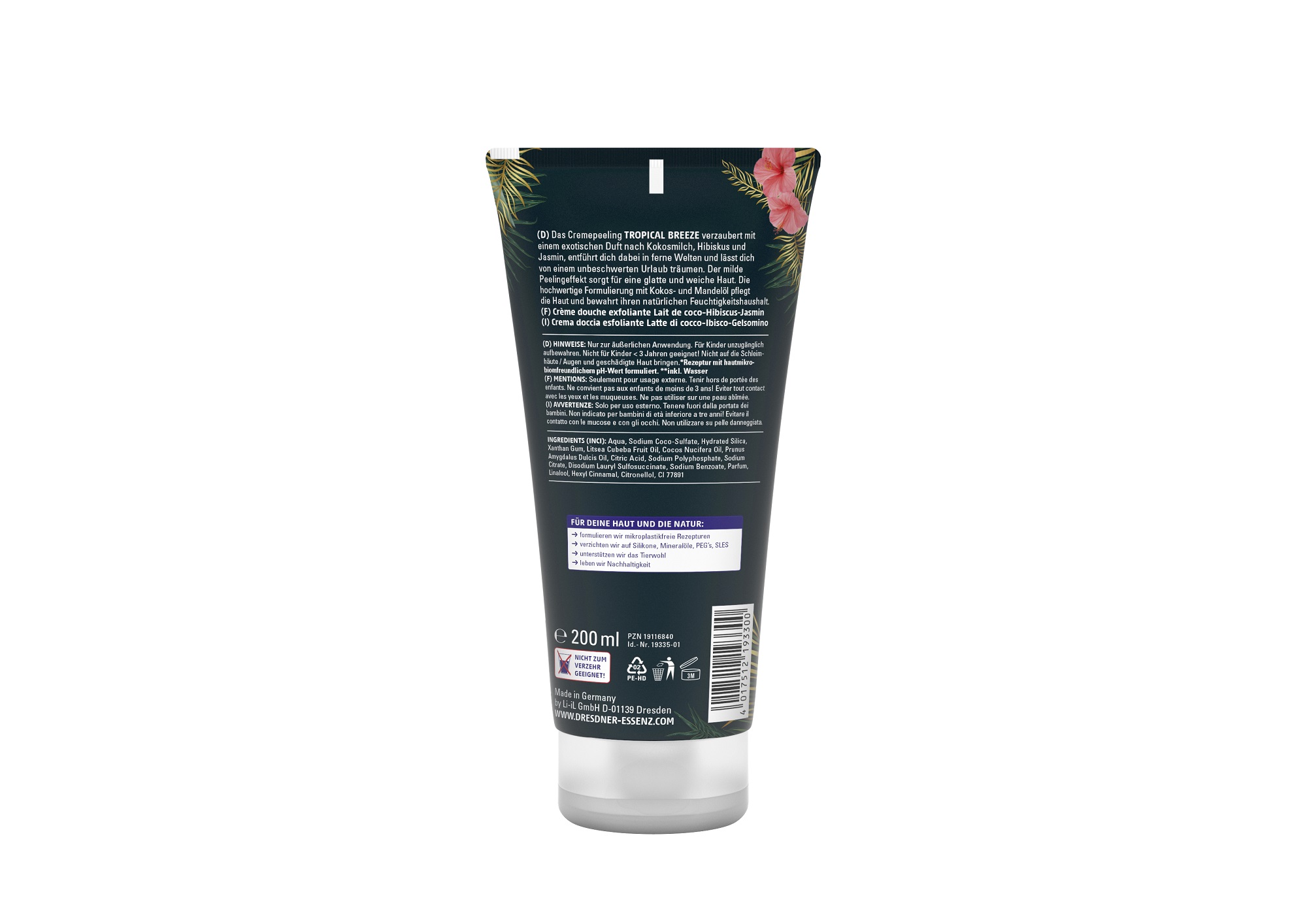 Produktbild Creme-Peeling Tropical Breeze (Rueckseite)